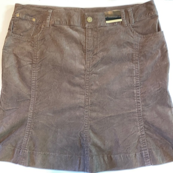 Lane Bryant Brown Corduroy skirt flared size 22 - Picture 1 of 9